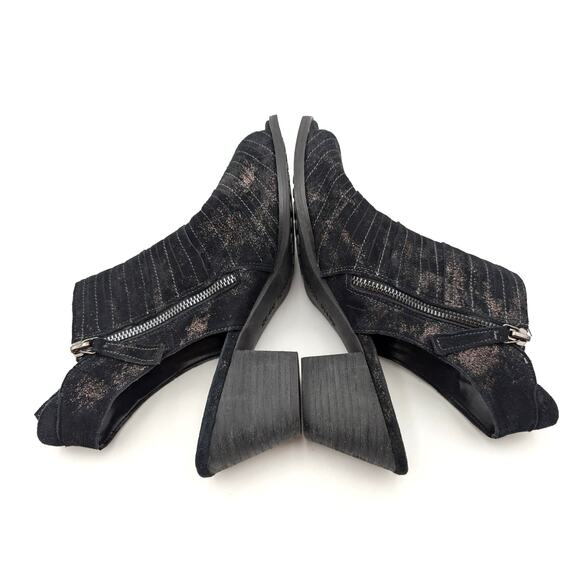 David Tate Sideview Block Heel Sandal Women's Black Metallic Size US9N EU39.5 - Picture 5 of 12